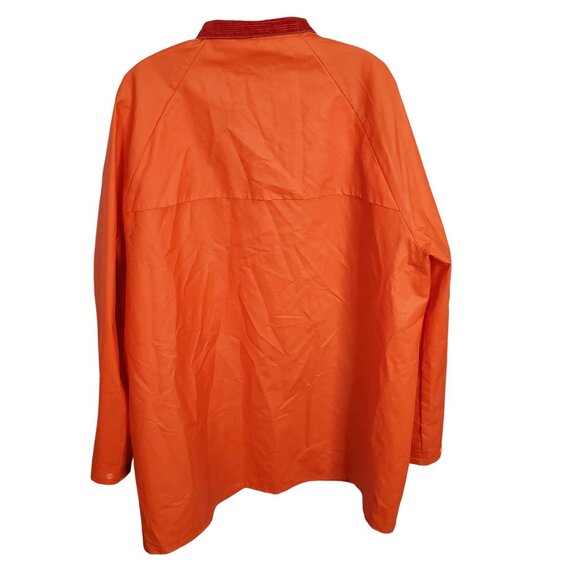 Dur-Abel Size XXL Jacket Waterproof Snap Front Orange Safety Corduroy Collar - Picture 4 of 14